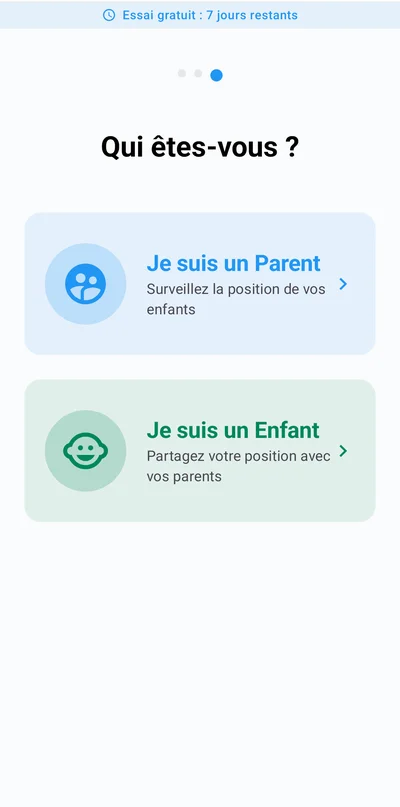 Choix du role parent ou enfant